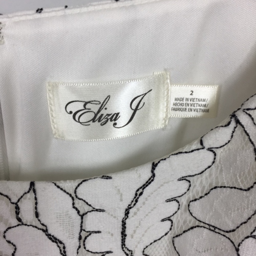 Eliza J Black and White Lace Dress - Picture 2 of 3